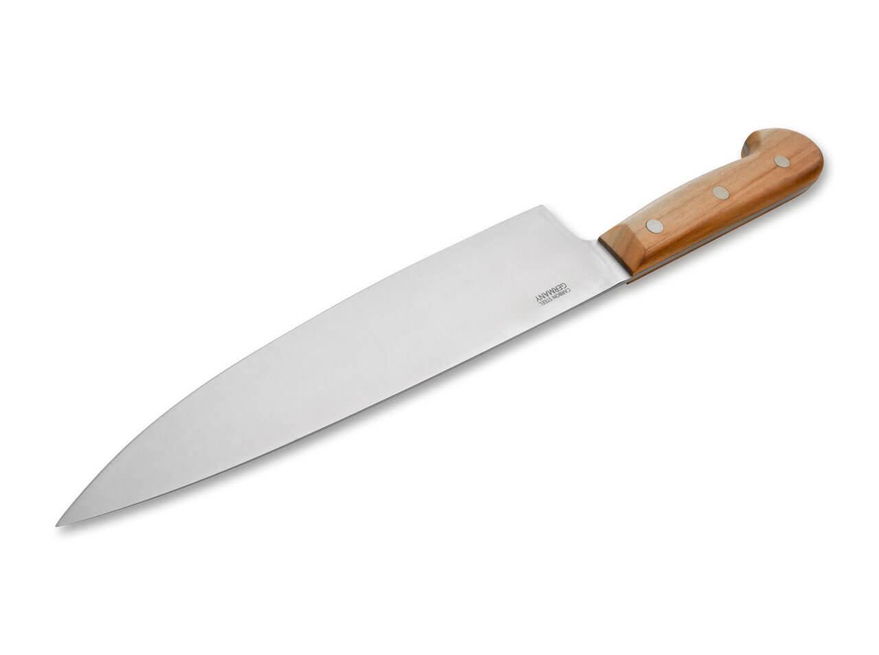 Boker Cottage-Craft Large Chef's Knife 8.66 inch C75 Carbon Steel Satin  Blade, Plum Wood Handles