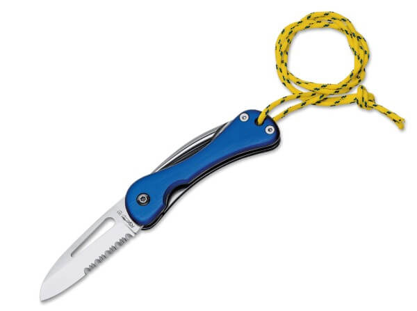 Pocket Knife, Blue, Thumb Hole, Linerlock, 420, Aluminum