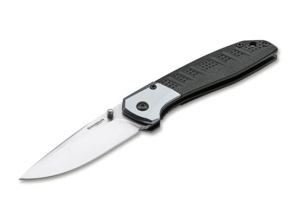 Pocket Knife, Black, Thumb Stud, Linerlock, 440C, Aluminum