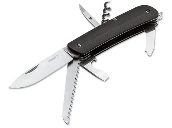 Pocket Knife, Black, Nail Nick, Slipjoint, 12C27, G10