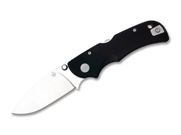 Pocket Knife, Black, Thumb Stud, Backlock, 14C28N, G10