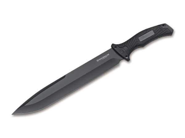 Fixed Blade, Black, Fixed, 440A, Synthetic