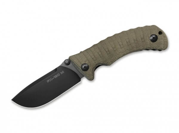 Pocket Knife, Green, Thumb Stud, Linerlock, N690, Micarta