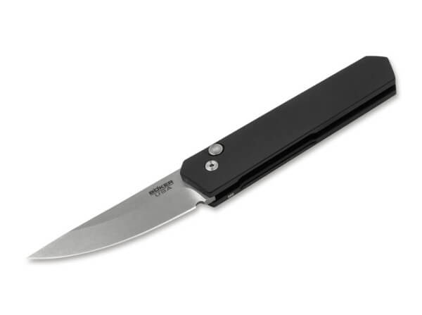 Pocket Knives, Black, Push Button, 154CM, Aluminum