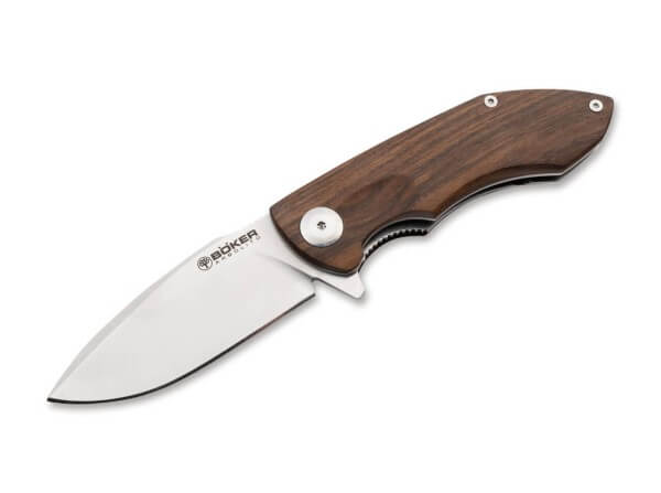 Pocket Knife, Brown, Flipper, Linerlock, N678, Guayacan Wood