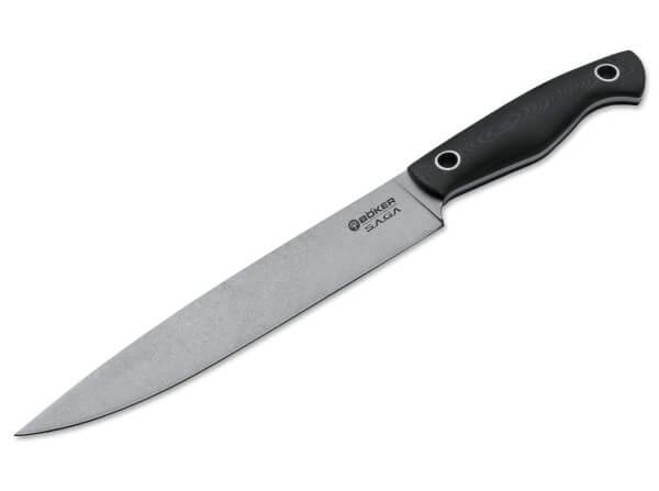 Kitchen Knife, Black, Fixed, 440C, G10