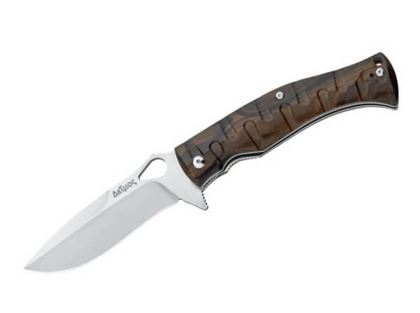 Pocket Knife, Brown, Linerlock, N690, Ziricote Wood