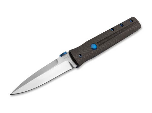 Pocket Knife, Black, Linerlock, VG-10, Carbon Fibre