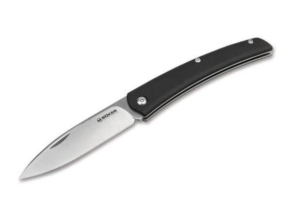 Pocket Knife, Black, Nail Nick, Slipjoint, 440B, G10
