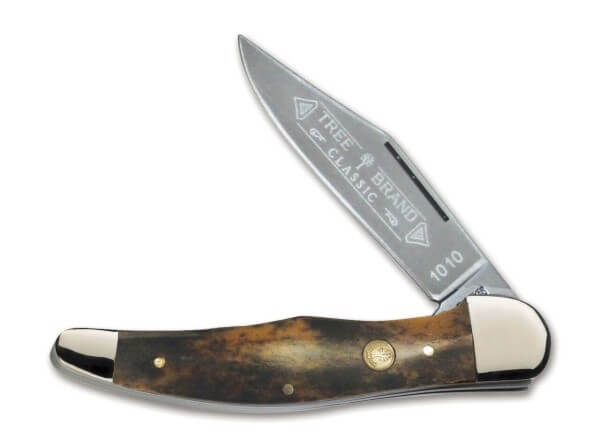 Pocket Knife, Brown, Nail Nick, Slipjoint, C75, Bone