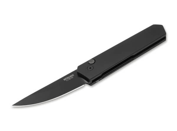 Pocket Knives, Black, Push Button, 154CM, Aluminum