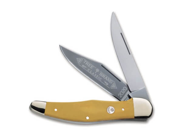 Pocket Knife, Yellow, Nail Nick, Slipjoint, C75, Bone