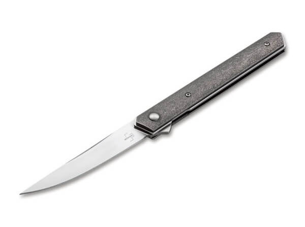 Pocket Knife, Silver, Flipper, Linerlock, VG-10, Titanium