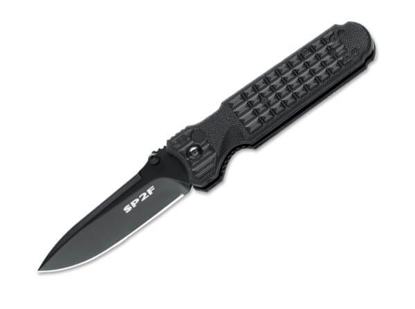 Pocket Knife, Black, Thumb Stud, Linerlock, N690, Forprene