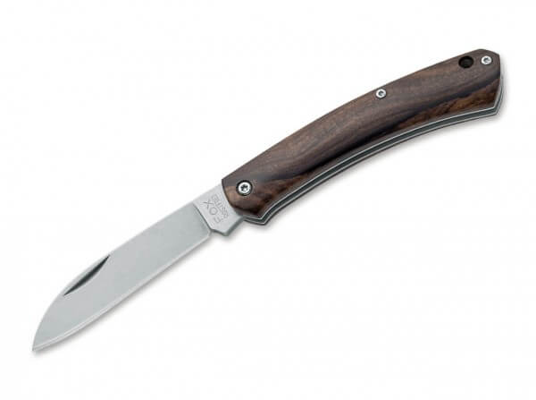 Pocket Knife, Brown, Nail Nick, Slipjoint, 420C, Ziricote Wood