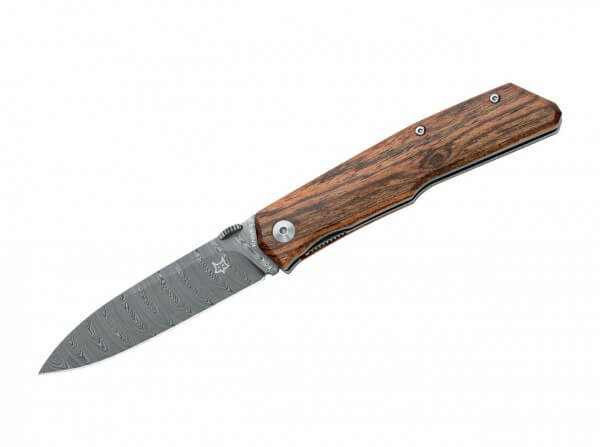 Pocket Knives, Brown, Thumb Stud, Linerlock, Damascus, Bocote Wood