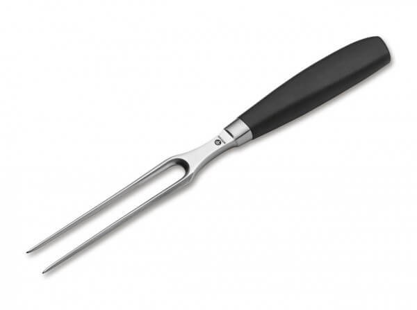 Meat Fork, Black, Fixed, X50CrMoV15, Synthetic