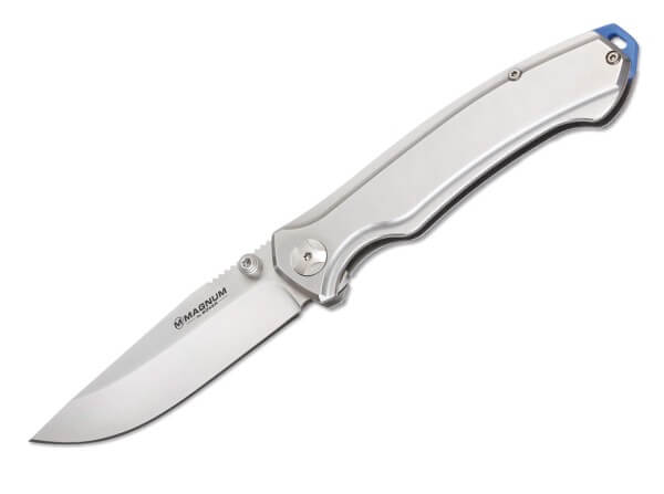 Pocket Knife, Silver, Thumb Stud, Framelock, 440A, Stainless Steel