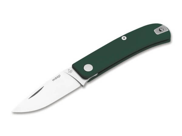 Pocket Knife, Green, Nail Nick, Slipjoint, 12C27, G10