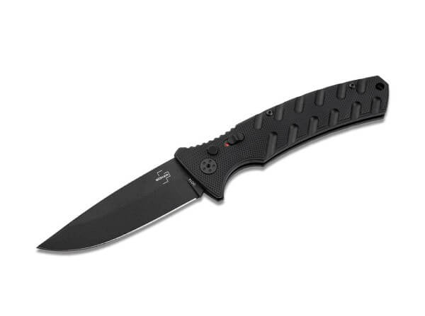 Pocket Knives, Black, Push Button, Button Lock, D2, Grivory