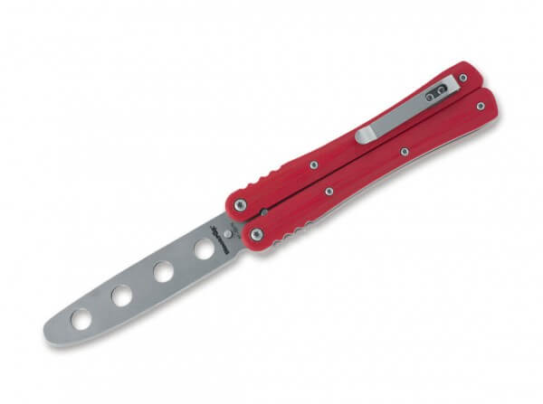 Pocket Knife, Red, Balisong, 440, G10