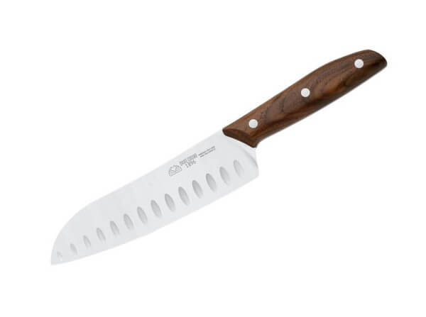 Kitchen Knife, Brown, Fixed, X50CrMoV15, Walnut Wood