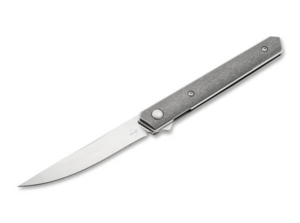 Pocket Knife, Grey, Flipper, Linerlock, VG-10, Titanium