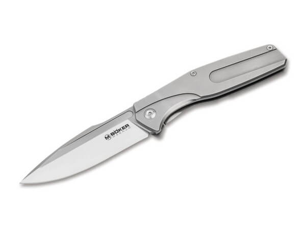 Pocket Knives, Silver, Nail Nick, Framelock, 440A, Stainless Steel