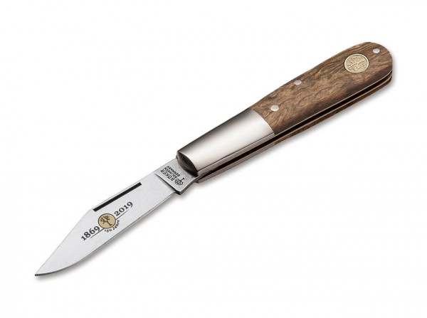 Pocket Knife, Brown, Nail Nick, Slipjoint, 440C, Curly Birch Wood