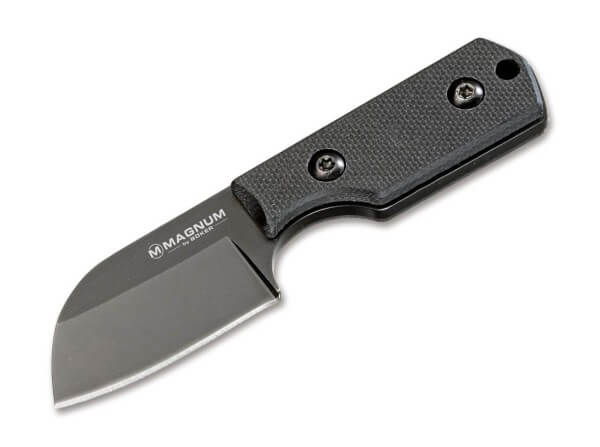 Neck Knife, Black, Fixed, 440A, G10