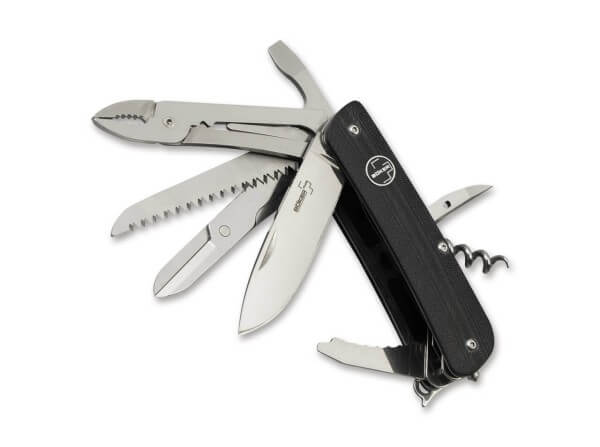 Pocket Knives, Black, Nail Nick, Slipjoint, 12C27, G10