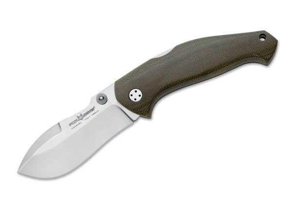 Pocket Knife, Green, Thumb Stud, Backlock, N690, Micarta