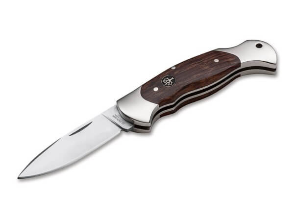 Pocket Knife, Brown, Nail Nick, Backlock, N690, Desert Ironwood