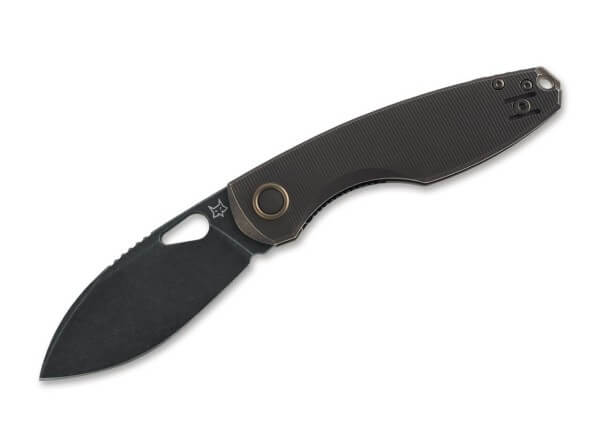 Pocket Knife, Brown, Thumb Hole, Linerlock, M398, Titanium