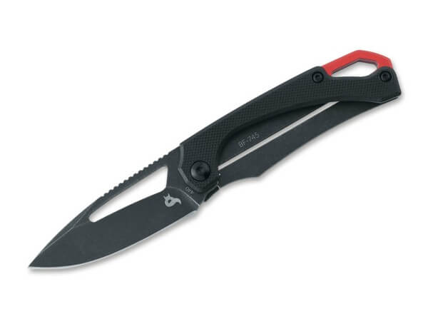 Pocket Knife, Black, Thumb Hole, Framelock, 440C, Stainless Steel
