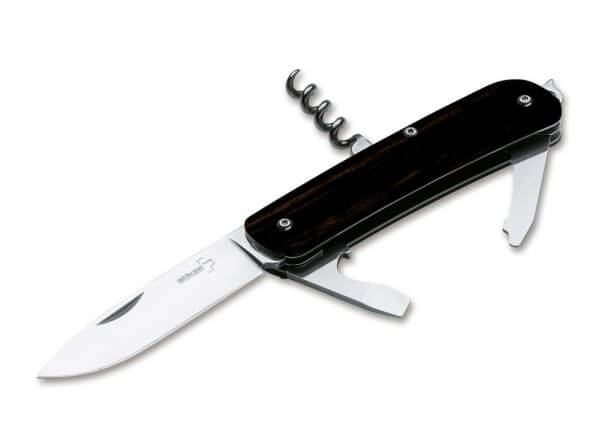 Pocket Knife, Black, Nail Nick, Slipjoint, 12C27, Ebony
