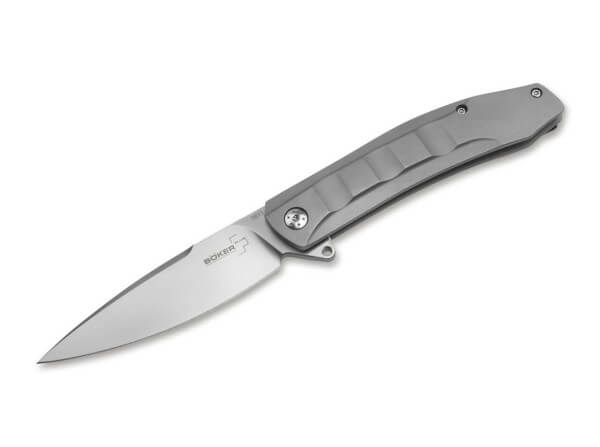 Pocket Knives, Grey, Flipper, Framelock, D2, Stainless Steel