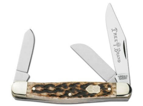 Pocket Knife, Brown, Nail Nick, C75, Bone