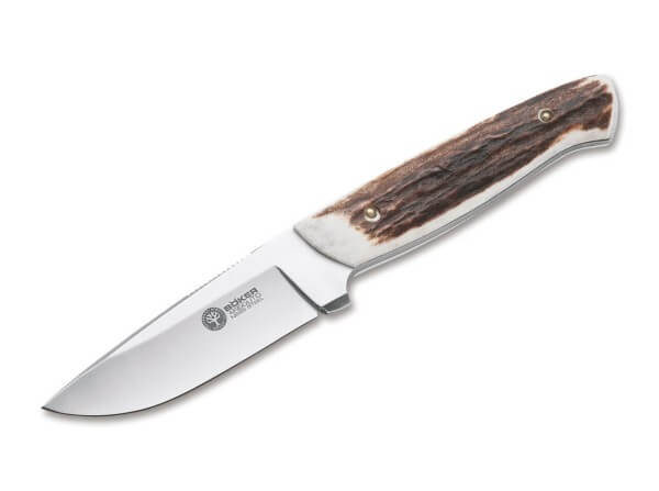 Fixed Blade Knives, Brown, Fixed, N695, Stag