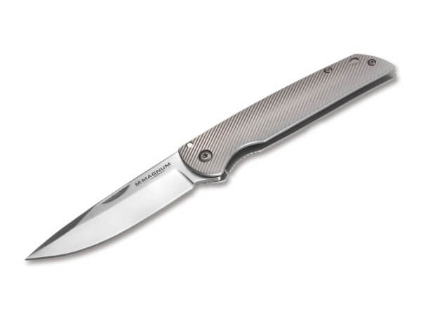 Pocket Knife, Silver, Nail Nick, Framelock, 440A, Stainless Steel