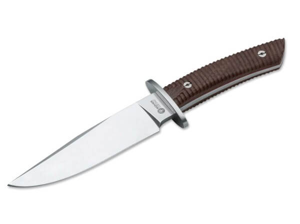 Fixed Blade Knives, Brown, Fixed, N695, Ebony