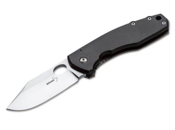 Pocket Knife, Black, Thumb Hole, Framelock, CPM-S-35VN, Carbon Fibre