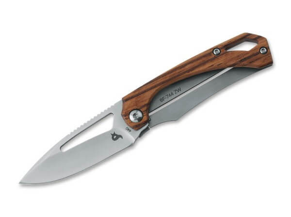 Pocket Knife, Brown, Thumb Hole, Framelock, 440C, Stainless Steel