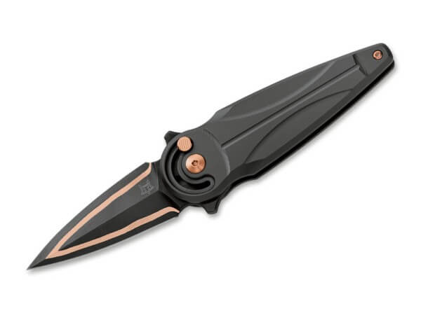 Pocket Knives, Black, Flipper, Slide Lock, C70, Titanium