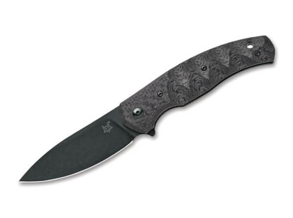 Pocket Knife, Black, Flipper, Linerlock, N690, Carbon Fibre