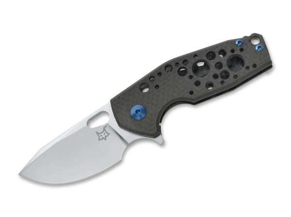 Pocket Knife, Black, Flipper, Framelock, M390, Carbon Fibre