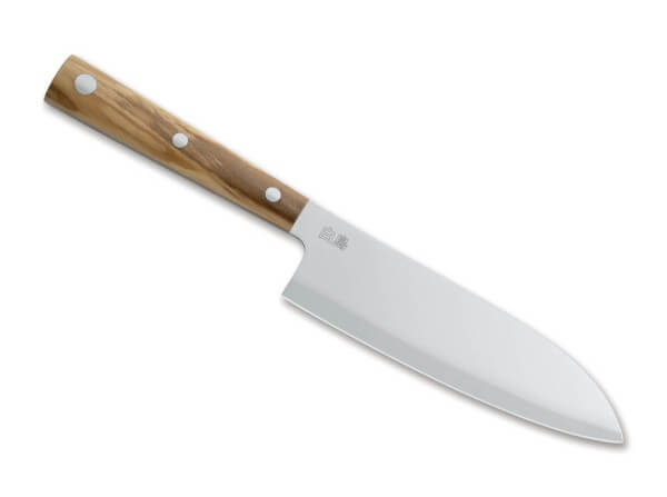 Kitchen Knife, Brown, X50CrMoV15, Olive Wood