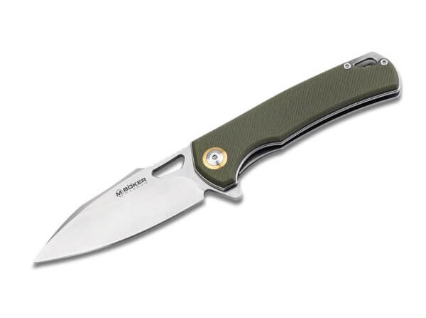 Pocket Knife, Green, Thumb Hole, Linerlock, 440, G10