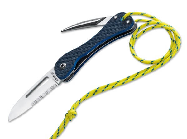 Pocket Knife, Blue, Thumb Hole, Linerlock, 420C, G10