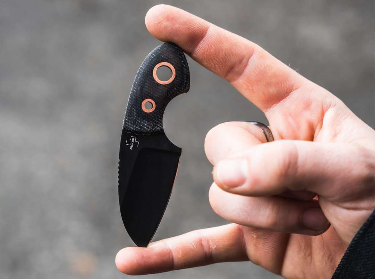 プラカブメス　ワンノッカー　黒ホネOB Böker Plus Gnome all Black Copper | Boker USA